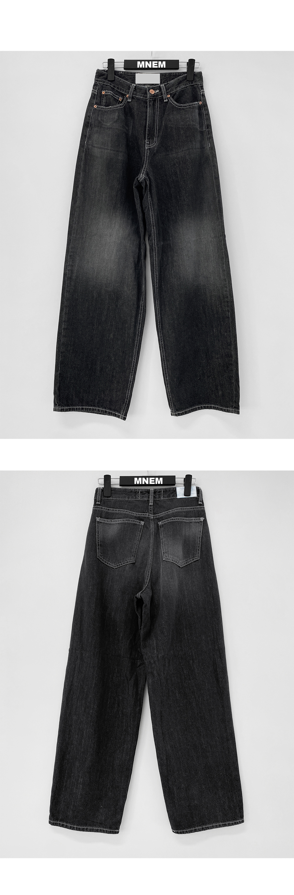 suspenders skirt/pants charcoal color image-S1L13