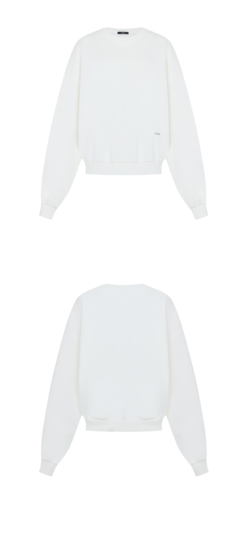 long sleeved tee white color image-S1L12